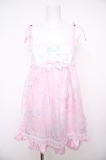 画像1: Nile Perch / 肩リボンワンピース  ピンク Y-26-08-24-061-LO-OP-SZ-ZY (1)