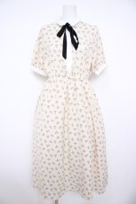 画像1: axes femme POETIQUE / ベアドットシャツ風ワンピース M 生成り Y-26-08-24-068-AX-OP-SZ-ZY (1)