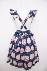 画像2: Emily Temple cute / Decoration CAKEエプロン風ワンピース  ネイビー Y-26-08-24-076-ET-OP-SZ-ZY (2)
