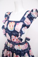 画像3: Emily Temple cute / Decoration CAKEエプロン風ワンピース  ネイビー Y-26-08-24-076-ET-OP-SZ-ZY (3)