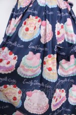 画像4: Emily Temple cute / Decoration CAKEエプロン風ワンピース  ネイビー Y-26-08-24-076-ET-OP-SZ-ZY (4)