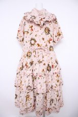 画像2: PINK HOUSE / ウィンターフォレストトリートプリントワンピース  ピンク Y-26-08-24-083-LO-OP-AS-ZY (2)