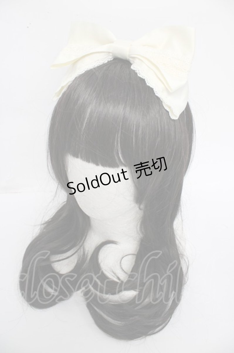 画像1: m petit by misako / ビックリボンカチューシャ  生成り Y-26-08-24-012-LO-AC-SZ-ZT0926D (1)