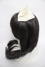 画像2: m petit by misako / ビックリボンカチューシャ  生成り Y-26-08-24-012-LO-AC-SZ-ZY (2)