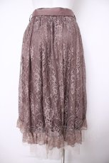 画像2: axes femme / ラッフルフリルレーススカート F モカ Y-26-08-24-101-AX-SK-SZ-ZY (2)