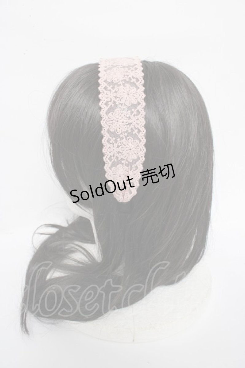 画像2: axes femme / 花柄レースカチューシャ  ピンク Y-26-08-24-015-AX-AC-SZ-ZY (2)