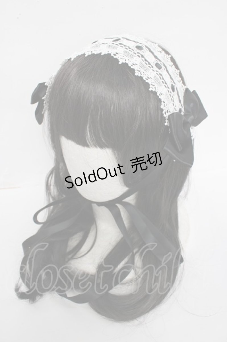 画像1: ALICE and the PIRATES / アミィヘッドドレス  黒×白 Y-26-08-24-016-PA-AC-SZ-ZY (1)