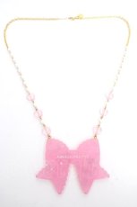 画像2: Angelic Pretty / きらめきリボンネックレス  ピンク Y-26-08-24-002-AP-AC-SZ-ZY (2)