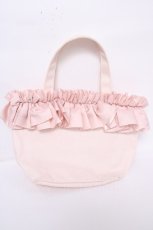 画像2: Maison de FLEUR / くまさん刺繍フリルトートバッグ F ピンク Y-26-08-24-020-LO-BG-SZ-ZY (2)