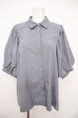 画像1: axes femme / ボリューム袖ブラウス M サックス Y-26-08-24-028-AX-BL-SZ-ZY (1)