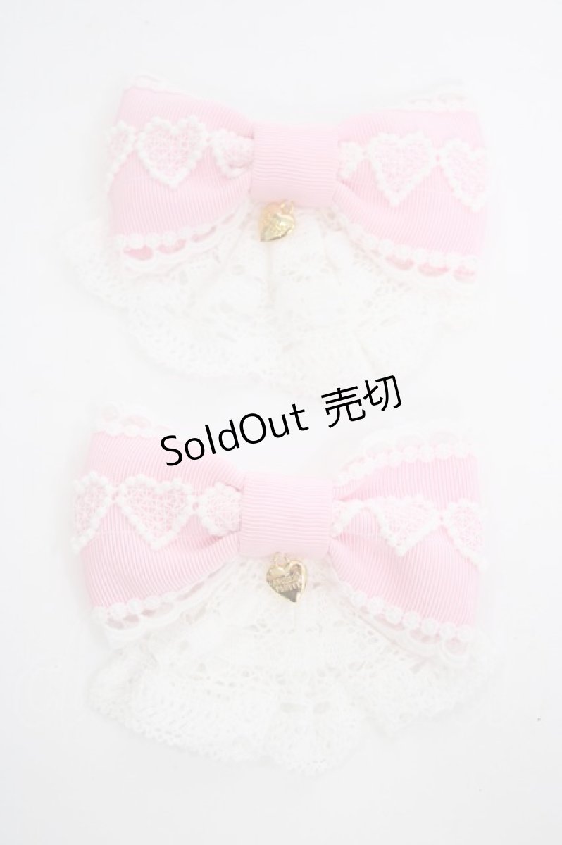 画像1: Angelic Pretty / おめかしレースジャボリボンクリップ  ピンク Y-26-08-24-005-AP-AC-SZ-ZY (1)