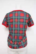 画像2: Hei Hei / チェックミニTシャツ  赤×グリーン Y-26-08-25-030-LO-TO-SZ-ZY (2)