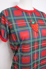 画像3: Hei Hei / チェックミニTシャツ  赤×グリーン Y-26-08-25-030-LO-TO-SZ-ZY (3)
