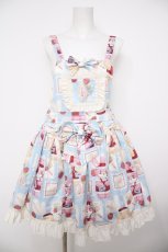 画像1: Eieyomi（海外ロリータブランド） / 愛を込めたお菓子作りのサロペット M サックス Y-26-08-25-032-LO-OP-SZ-ZY (1)