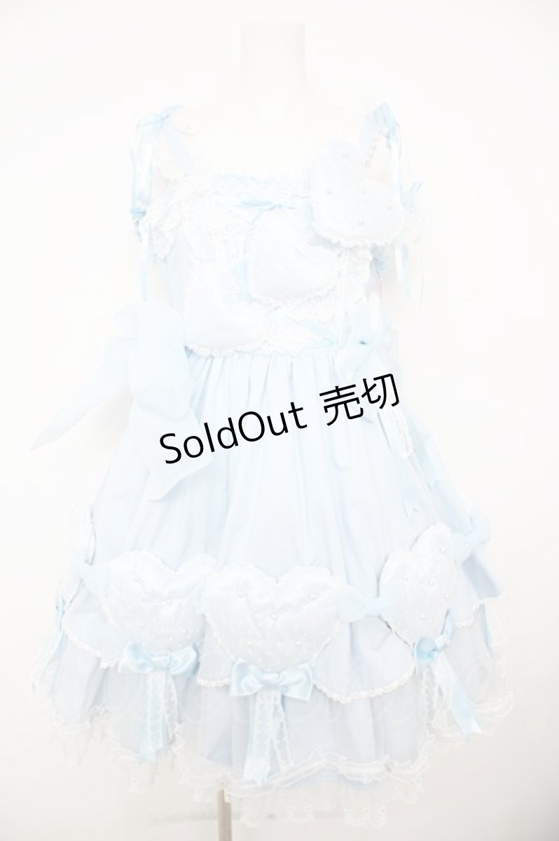 画像1: Angelic Pretty / Cutest Heart Dress Set  サックス Y-26-08-25-036-AP-OP-SZ-ZY (1)