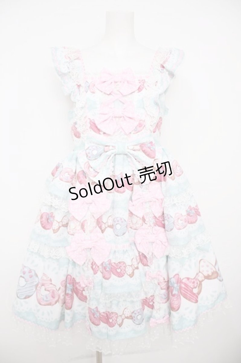 画像1: Angelic Pretty / 夢見るFancyドーナツティアードジャンパースカートSet  ミント Y-26-08-25-037-AP-OP-SZ-ZY (1)