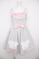 画像1: Angelic Pretty / しろくまアップリケジャンパースカートSet  グレー Y-26-08-25-038-AP-OP-SZ-ZY (1)