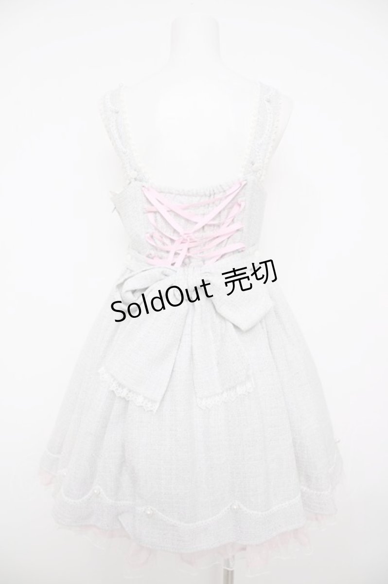 画像2: Angelic Pretty / しろくまアップリケジャンパースカートSet  グレー Y-26-08-25-038-AP-OP-SZ-ZY (2)