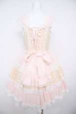 画像2: BABY,THE STARS SHINE BRIGHT / Baby Cafe Dollジャンパースカート  ピンク×ひよこ Y-26-08-25-039-BA-OP-SZ-ZY (2)