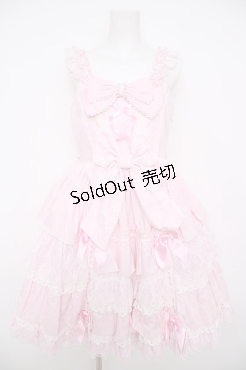 画像1: Angelic Pretty / Romantic Ribbonジャンパースカート  ピンク Y-26-08-25-040-AP-OP-SZ-ZY (1)