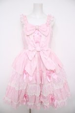 画像1: Angelic Pretty / Romantic Ribbonジャンパースカート  ピンク Y-26-08-25-040-AP-OP-SZ-ZY (1)