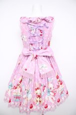 画像2: Angelic Pretty / リリカルパーティーおでかけジャンパースカート&カチューシャ  ラベンダー Y-26-08-25-043-AP-OP-SZ-ZY (2)