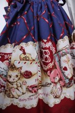画像4: BABY,THE STARS SHINE BRIGHT / こねこちゃんからの秘密のAIR MAIL柄ジャンパースカートセット  ネイビー Y-26-08-25-050-BA-OP-AS-ZY (4)