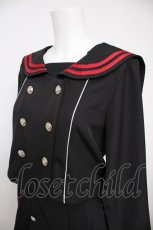 画像3: Amilige / セーラーセットアップ F ブラック×赤 Y-26-08-25-051-PU-BL-SZ-ZY (3)
