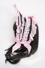 画像2: BABY,THE STARS SHINE BRIGHT / Eleonoreボンネット  黒×ピンク Y-26-08-25-011-BA-AC-SZ-ZY (2)
