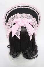 画像3: BABY,THE STARS SHINE BRIGHT / Eleonoreボンネット  黒×ピンク Y-26-08-25-011-BA-AC-SZ-ZY (3)