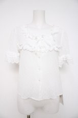 画像1: MILK / M cafeブラウス F ホワイト Y-26-08-25-022-ML-BL-SZ-ZY (1)