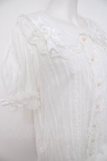 画像3: TaTaTa Lolita(海外ロリータ) / ハートボタンブラウス L 白 Y-26-08-25-023-LO-BL-SZ-ZY (3)