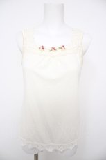 画像1: axes femme / ローズモチーフタンク M 生成り Y-26-08-26-038-AX-TO-SZ-ZY (1)