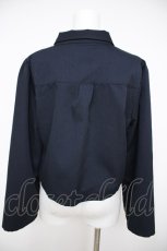 画像2: axes femme / Ｗ釦スリット袖ジップジャケット F 紺 Y-26-08-26-047-AX-TO-SZ-ZY (2)
