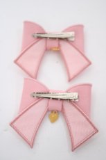 画像2: Emily Temple cute / チャームリボンクリップ  ピンク Y-26-08-26-007-ET-ZA-SZ-ZY (2)