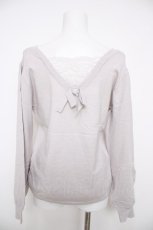 画像2: axes femme POETIQUE / バックレースリボンニットプルオーバー M グレー Y-26-08-26-053-AX-TO-SZ-ZY (2)