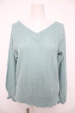 画像1: axes femme / 前後2WAYニットプルオーバー M グリーン Y-26-08-26-054-AX-TO-SZ-ZY (1)