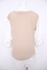 画像2: axes femme / 重ね着風トップス M ベージュ Y-26-08-26-058-AX-TO-SZ-ZY (2)