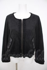 画像1: axes femme / 刺繍入りブルゾン M 黒 Y-26-08-26-062-AX-TO-SZ-ZY (1)