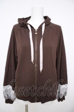 画像1: axes femme / レース使いパーカー F 茶 Y-26-08-26-079-AX-TO-SZ-ZY (1)