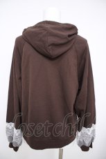 画像2: axes femme / レース使いパーカー F 茶 Y-26-08-26-079-AX-TO-SZ-ZY (2)
