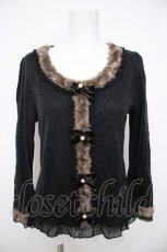 画像1: axes femme / リボン重ねクラシックプルオーバー M 黒 Y-26-08-26-080-AX-TO-SZ-ZY (1)