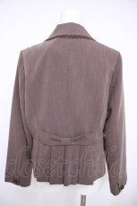 画像2: axes femme / バックプリーツ襟刺 ジャケット L 茶 Y-26-08-26-083-AX-JA-SZ-ZY (2)