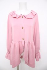 画像1: virally / 星名桜子/フリルロングカーディガン M 中桃 Y-26-08-26-090-LO-TO-SZ-ZY (1)