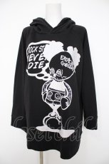 画像1: GLAD NEWS / キャラクターptフーディーパーカー  黒 Y-26-08-26-095-PU-TO-SZ-ZY (1)