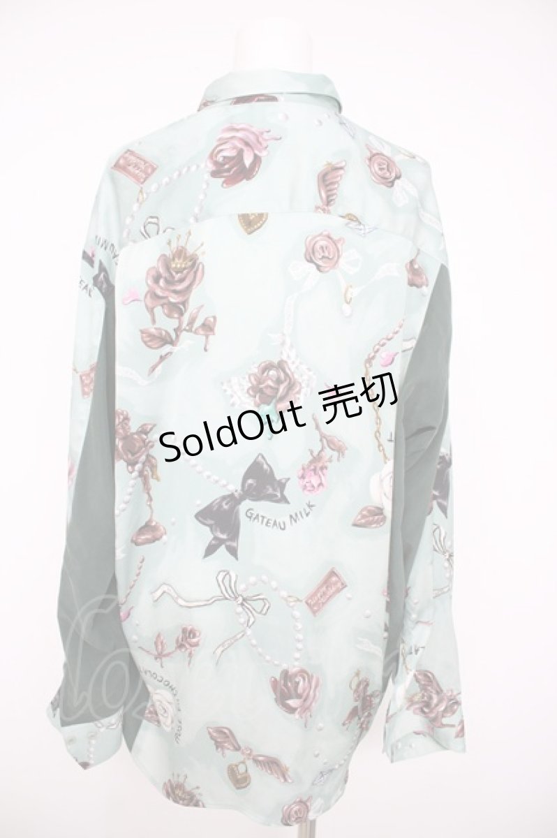 画像2: MILKBOY / CHOCOLATE ROSE SHIRTS  グリーン Y-26-08-26-097-MB-BL-SZ-ZY (2)