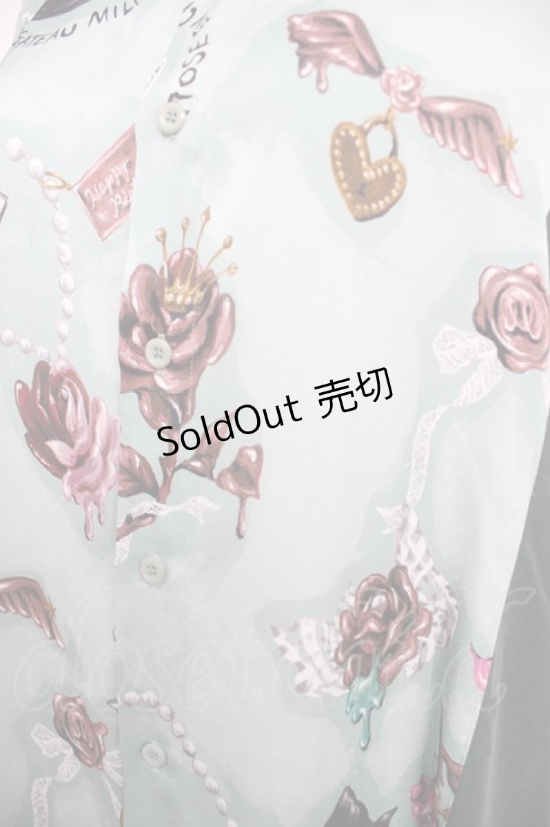 画像3: MILKBOY / CHOCOLATE ROSE SHIRTS  グリーン Y-26-08-26-097-MB-BL-SZ-ZY (3)
