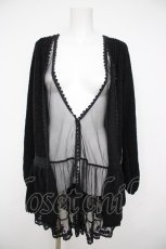 画像1: axes femme / レイヤードデザインロングカーディガン M 黒 Y-26-08-26-100-AX-TO-SZ-ZY (1)