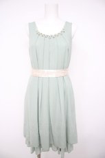 画像1: axes femme / バックバラスリットドレス M ミント Y-26-08-26-108-AX-OP-SZ-ZY (1)