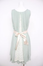 画像2: axes femme / バックバラスリットドレス M ミント Y-26-08-26-108-AX-OP-SZ-ZY (2)